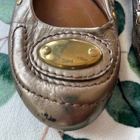 Chloé flats, metallic. - Picture 5 of 11